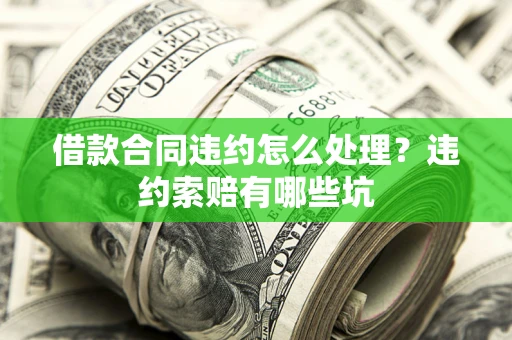 武汉借款合同违约怎么处理？违约索赔有哪些坑
