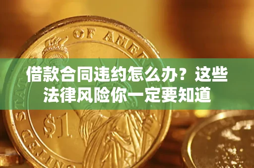 武汉借款合同违约怎么办？这些法律风险你一定要知道