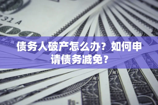 武汉债务人破产怎么办？如何申请债务减免？