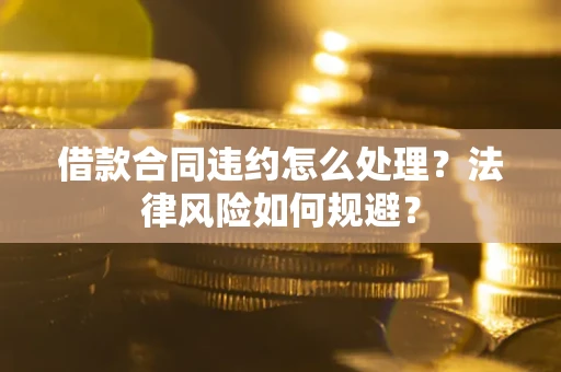 武汉借款合同违约怎么处理？法律风险如何规避？