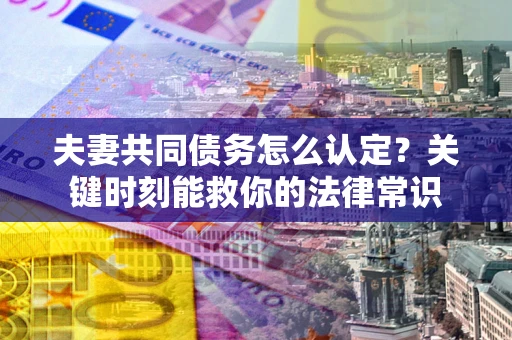 武汉夫妻共同债务怎么认定？关键时刻能救你的法律常识