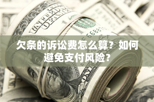武汉欠条的诉讼费怎么算？如何避免支付风险？