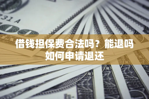 武汉借钱担保费合法吗？能退吗如何申请退还