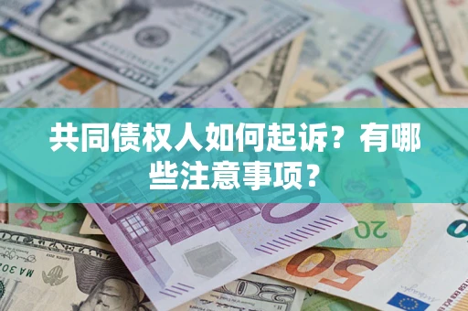 武汉共同债权人如何起诉？有哪些注意事项？